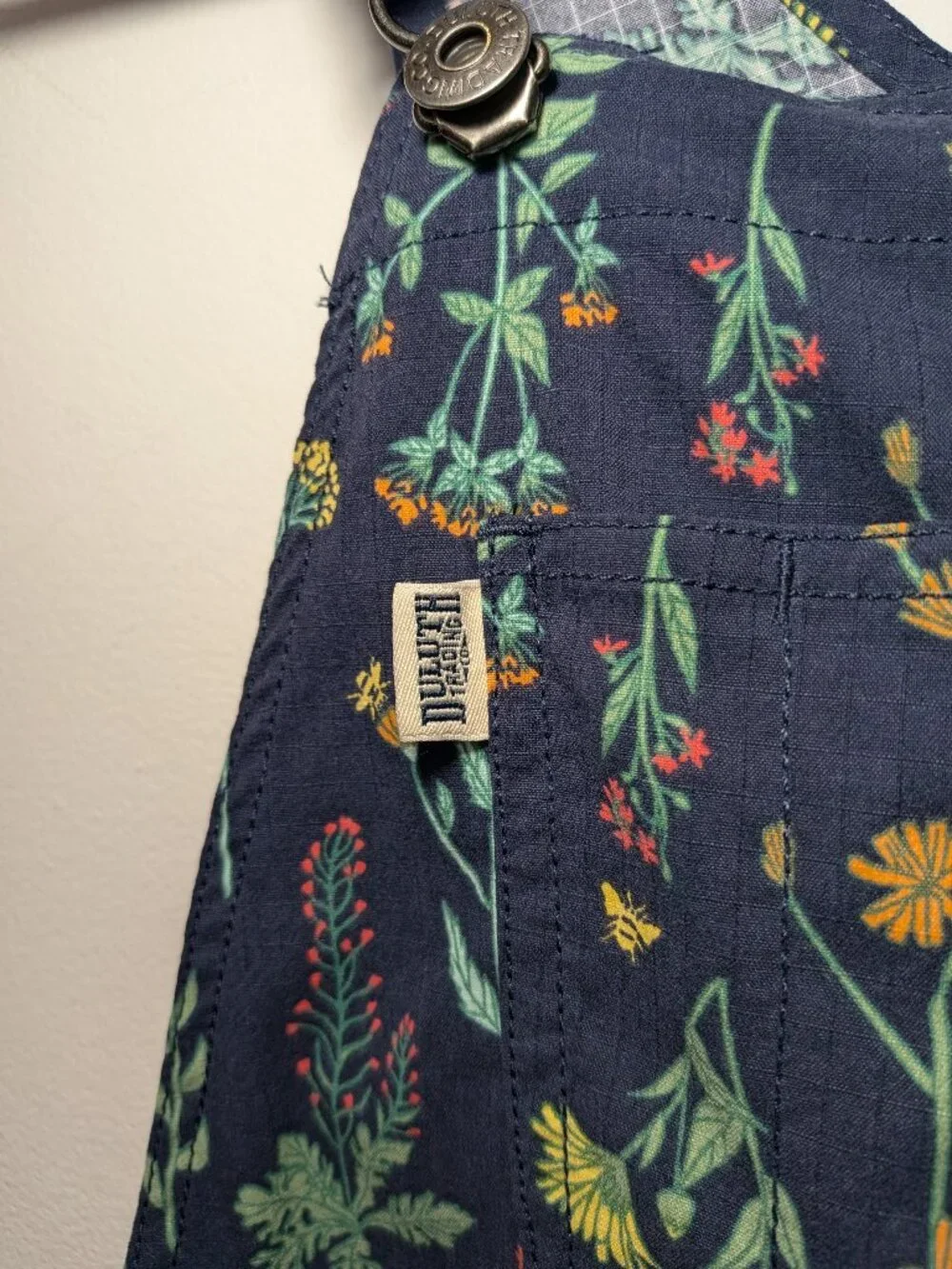 Duluth Trading Heirloom Gardening Bibs Floral Girls Size 6 Overalls Adjustable